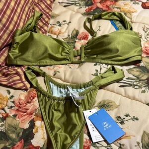 Cupshe Olive Bikini Set